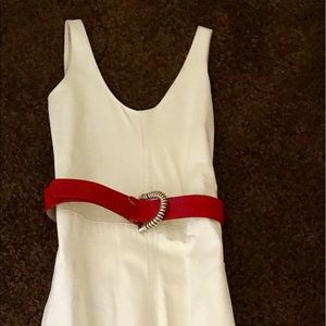 Stunning White Leather Jumpsuit